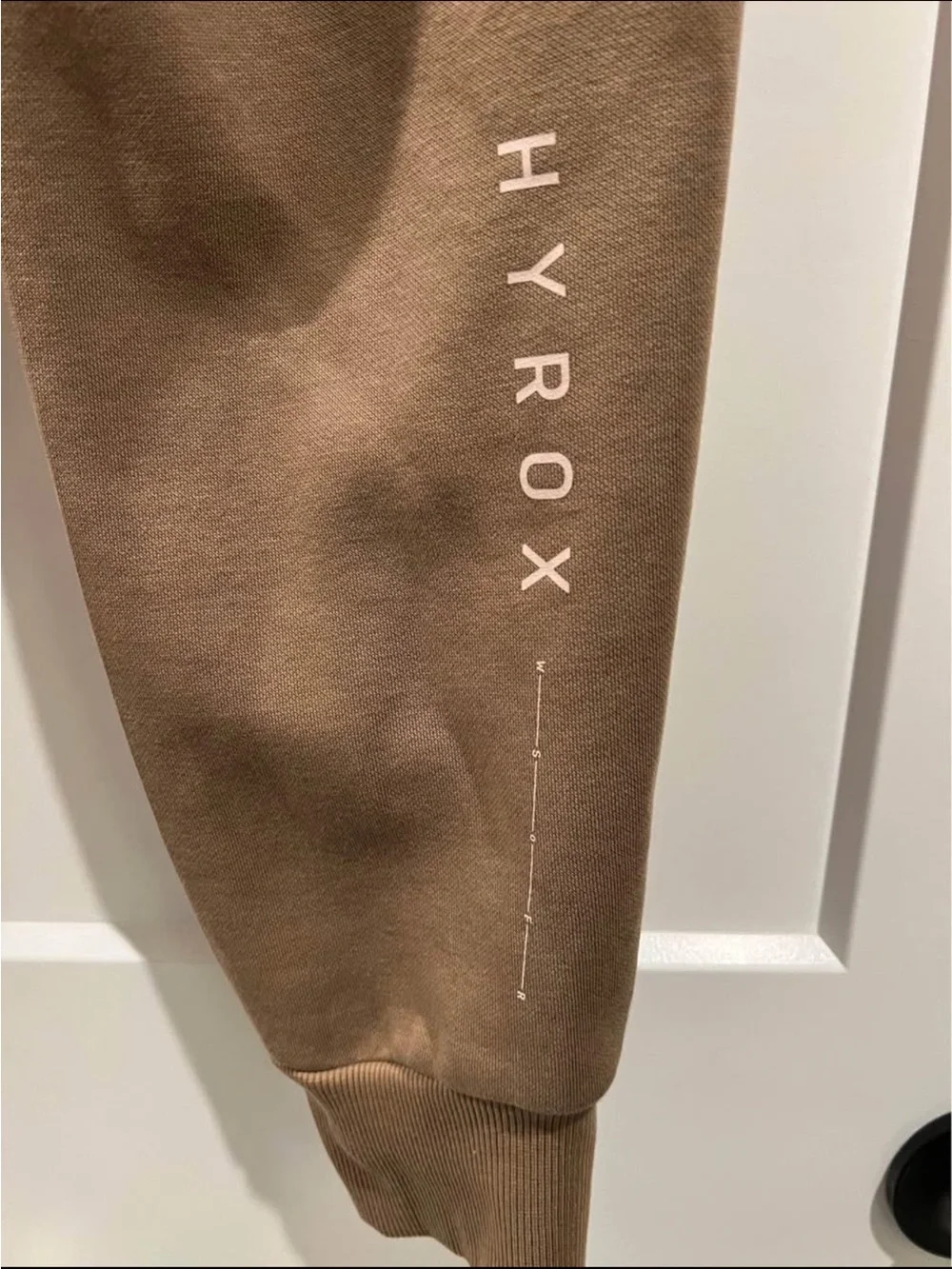 Hyrox Puma Men's Taupe Joggers with White Logo